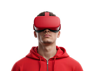 Immersed in virtual reality experiences enhanced future and cutting-edge technology world