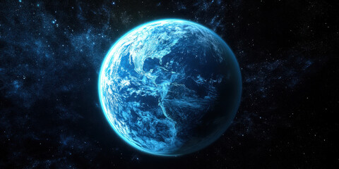 Obraz premium Earth in the Vastness of Space