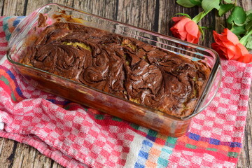 Peanut butter almond butter loaf cake