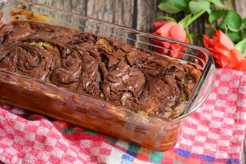 Peanut butter almond butter loaf cake