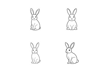 vector illustration of a cartoon rabbit