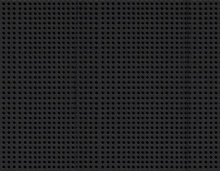 Dark, patterned, perforated metal surface