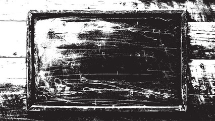 Fototapeta premium brown grunge wooden texture black and white illustration. scratched grunge effect, overlay distressed vector design on transparent background.