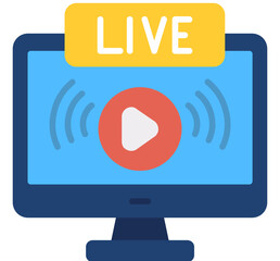 Live Video Streaming Icon