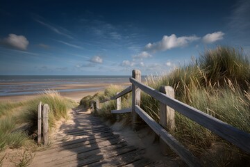 Obraz premium Beach Path Through Dunes
