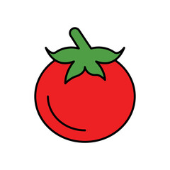 Tomato Fruit Lineal Color Icon: Healthy Food and Fresh Produce