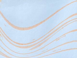 Abstract digital motion blur watercolor drop on textured white paper background. Fluid, flowing lines are blend of light orange and peach tones creating soft warm and dynamic visual.