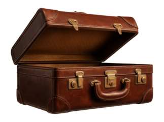 Vintage leather suitcase.