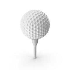 White Golf Ball on Tee Perfect for Golf Websites  Designs 3d Png