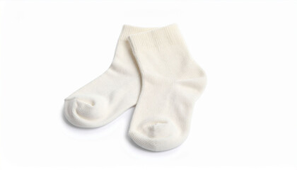 White Socks with Prominent Stitching Detail