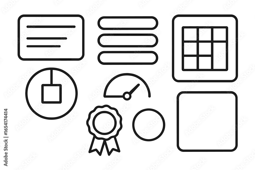 Poster modern vector icons for business and data presentation design