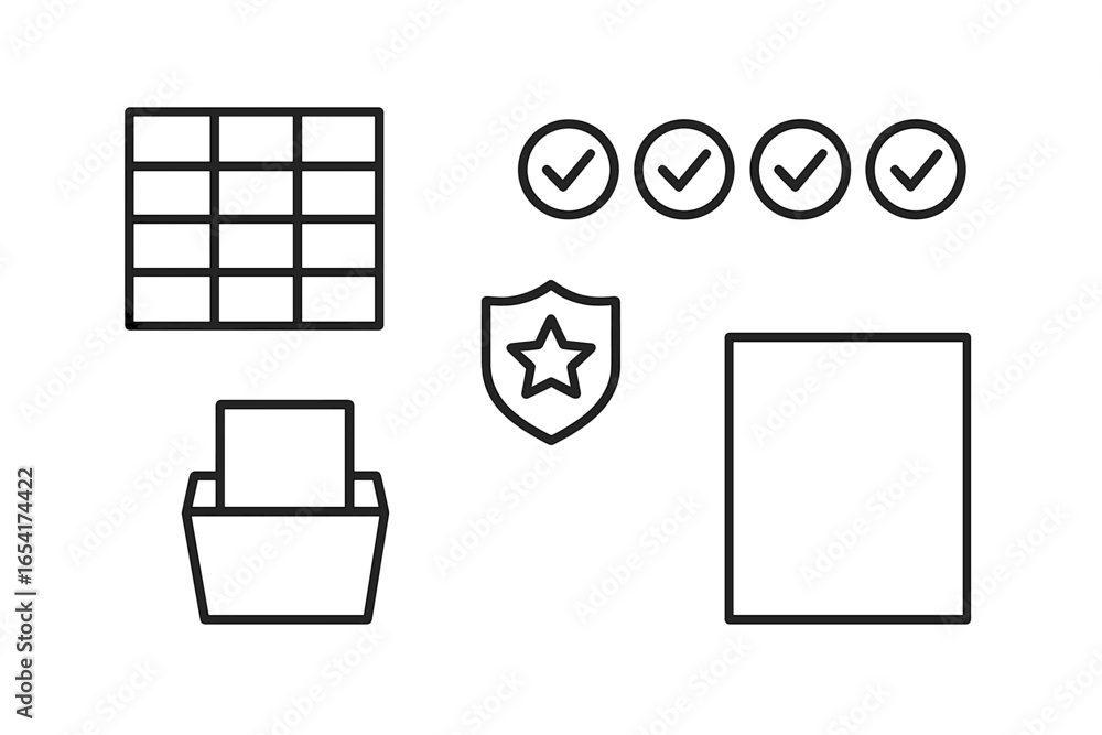 Poster graphic elements for organization and verification tasks