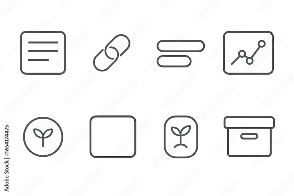 Poster vector icons for digital communication and data