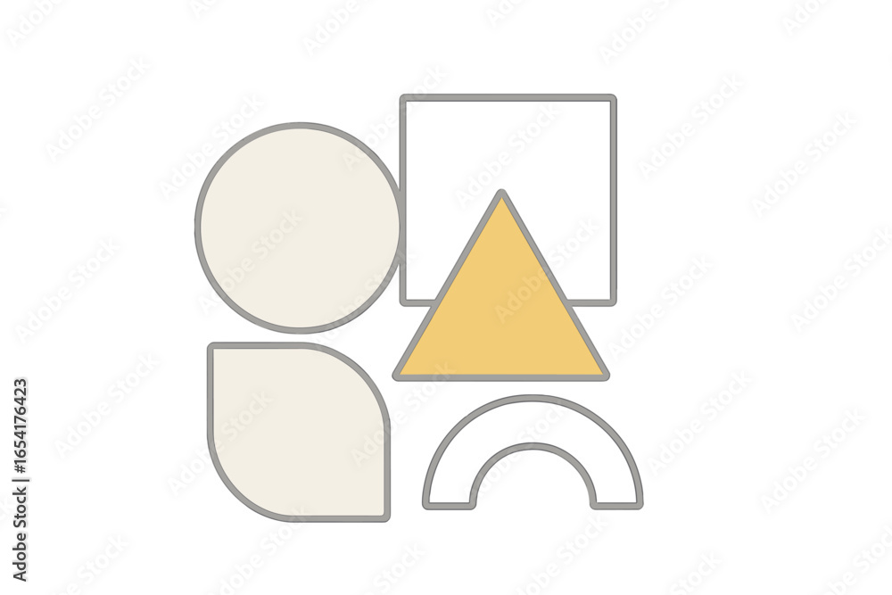Poster shapes collection featuring geometric forms in vector design