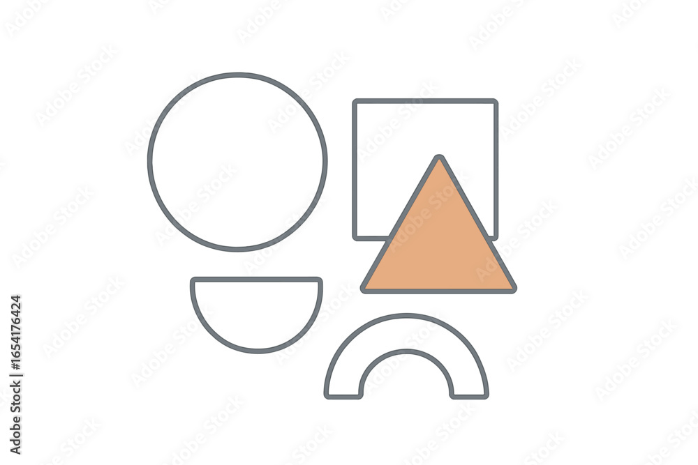 Poster abstract shapes collection for modern design projects
