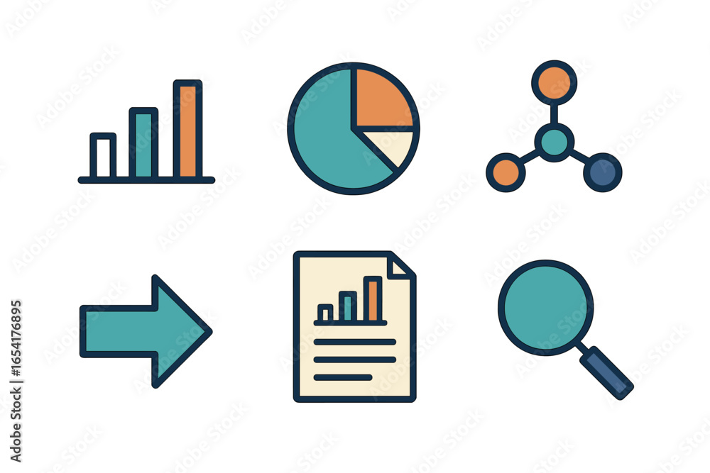 Poster data visualization elements for analytical presentations
