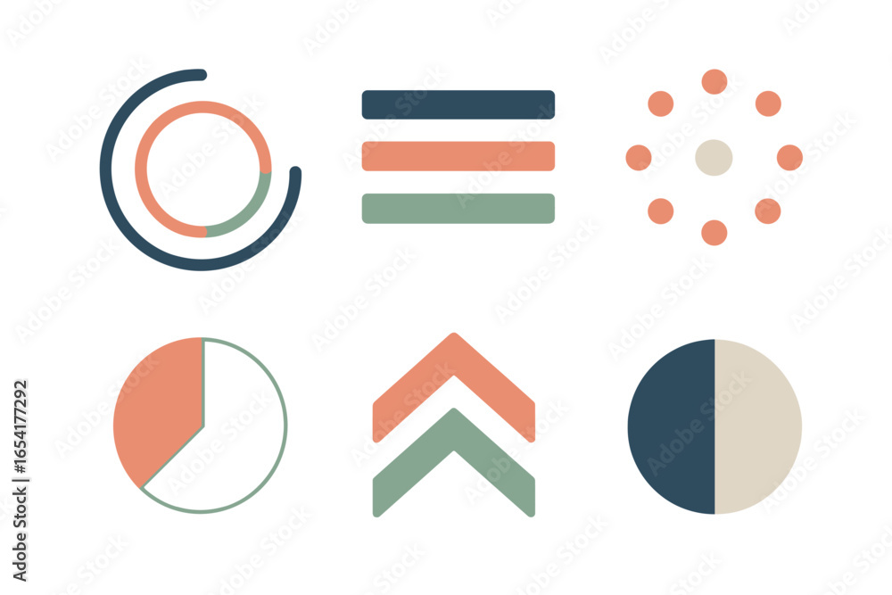 Poster modern vector illustrations featuring geometric shapes and patterns