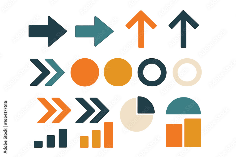 Poster Vector arrows and shapes for design use