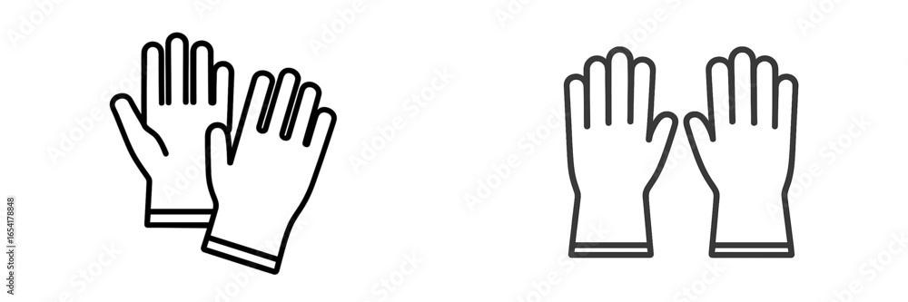 Aufkleber two sets of hands clapping in a minimalistic design against a light background in a digital art styl