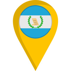 Guatemala Flag Location Pin Icon