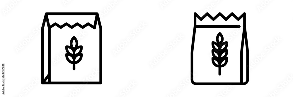 Poster wheat bag design comparison showcasing two minimalist styles for packaging in a modern context