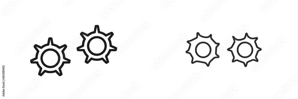 Poster cogs and gears symbolize engineering concepts in a simple design showcasing creativity and innovatio