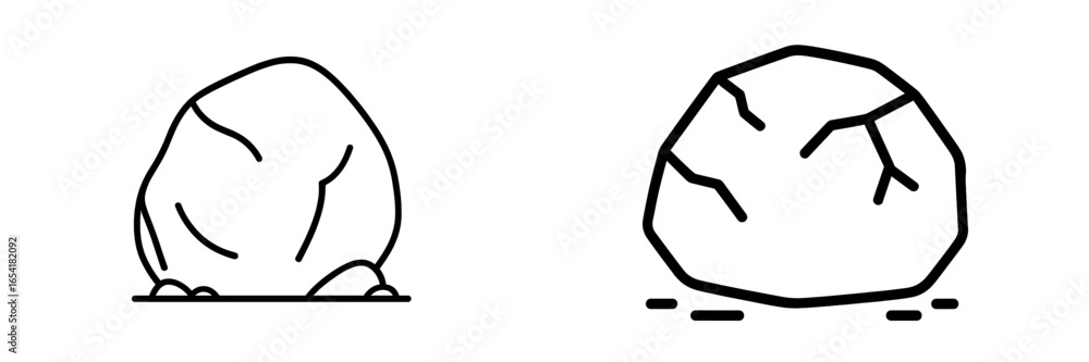 Poster unique rock formations showcasing different shapes and textures in a minimalist design