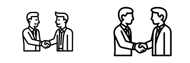 Fototapeta premium Handshake illustration for professional business agreements