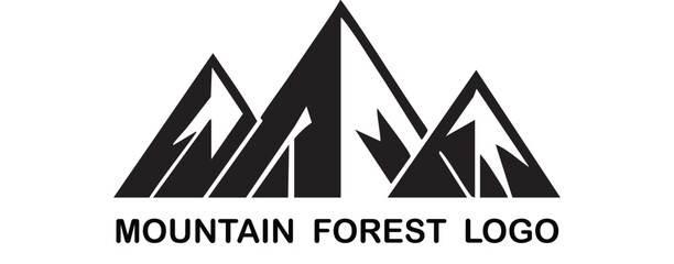A mountain logo for a mountain forest logo