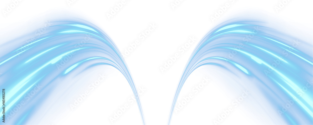 Poster png. visualization of large data traffic, dynamic high speed data flow in the form of neon line of v