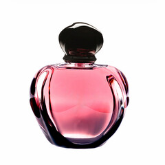Flacon de parfum sur fond blanc