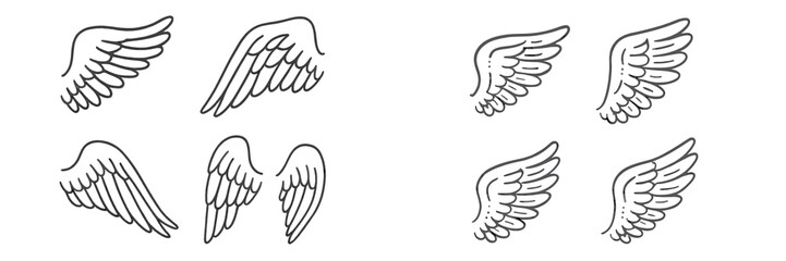 Obraz premium Vector wings illustration for creative projects