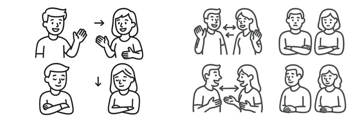 Obraz premium Engaging in meaningful conversations and body language expressions