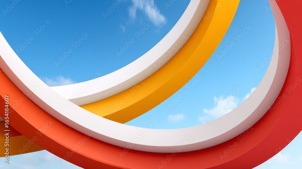 Poster a stunning visual exploration of color and form this abstract design features bold red and yellow pa
