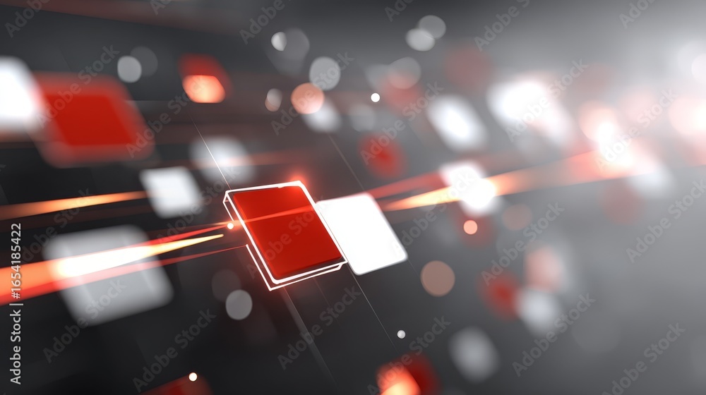 Poster dynamic abstract background design featuring a modern artistic composition of red and white shapes p
