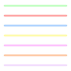 Obraz premium PNG Colorful neon line set design elements