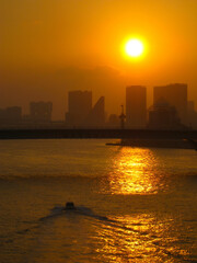 Fototapeta premium 東京都 晴海運河の風景(豊洲)