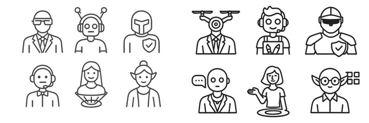 Creative vector illustration of diverse characters in various roles