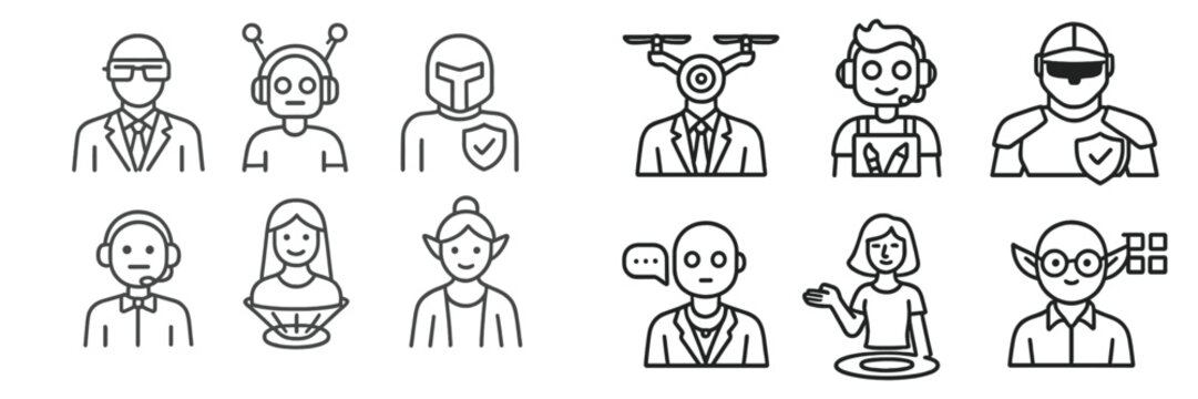 Creative vector illustration of diverse characters in various roles