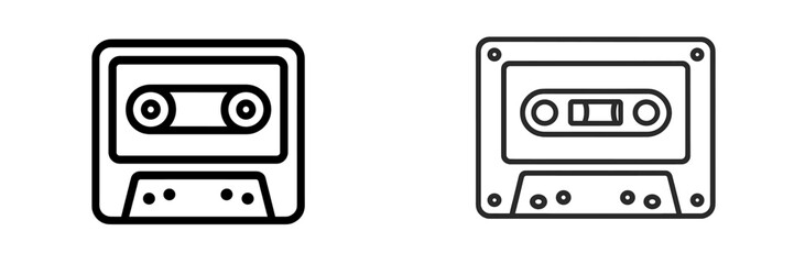 Obraz premium Classic cassette tape illustration for retro music nostalgia