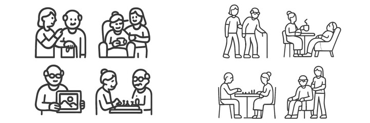 Elderly care: nurturing activities and supportive interactions