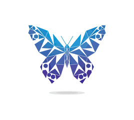 Geometric butterfly design illustration