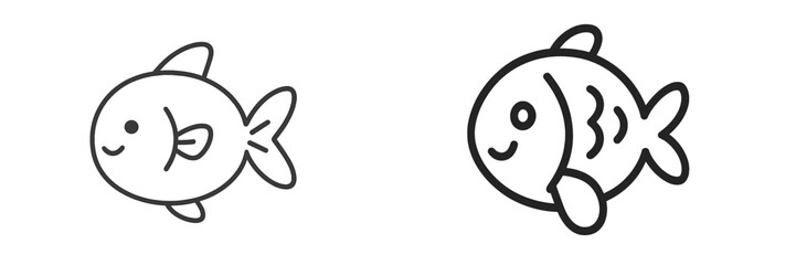 Cute vector fish illustration ideal for children's design projects