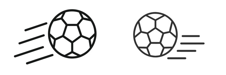 Soccer ball motion vector illustration with dynamic lines
