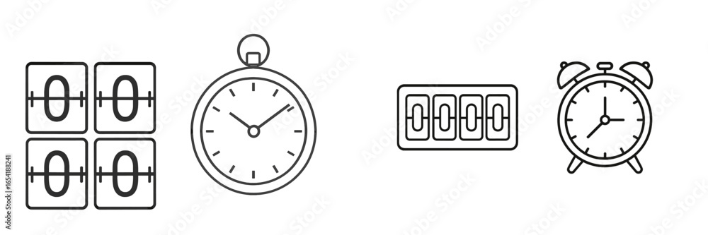 Poster different types of clocks and timers for time management purposes