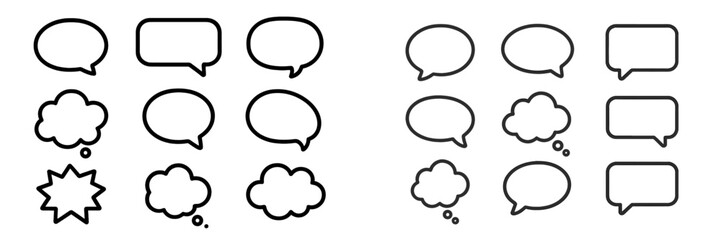 Creative vector illustration of speech bubbles and thought clouds