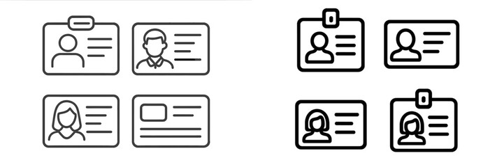 Fototapeta premium Vector illustration of identification cards with various designs