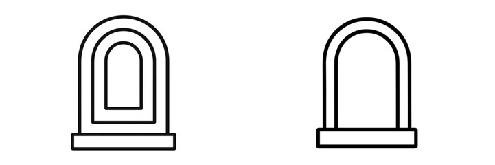 Vector illustration of minimalist arch designs for various uses