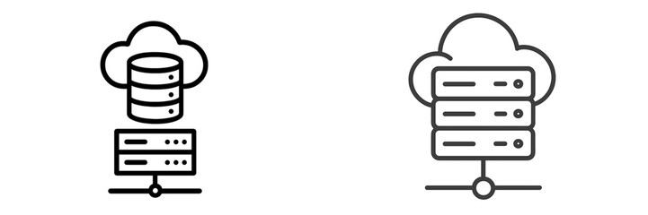 Modern cloud storage icons representing data management solutions
