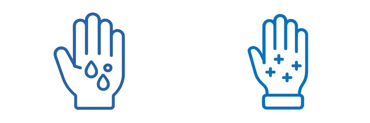 Obraz premium Vector illustration of hands depicting various health conditions